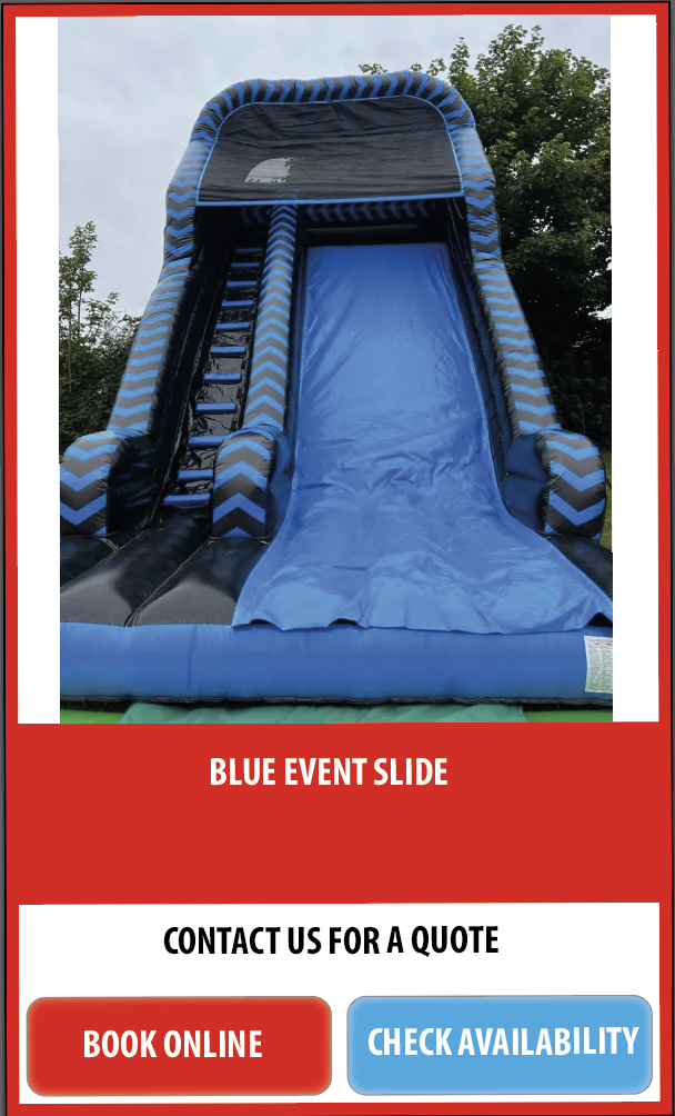 Blue Inflatable Slide Hire