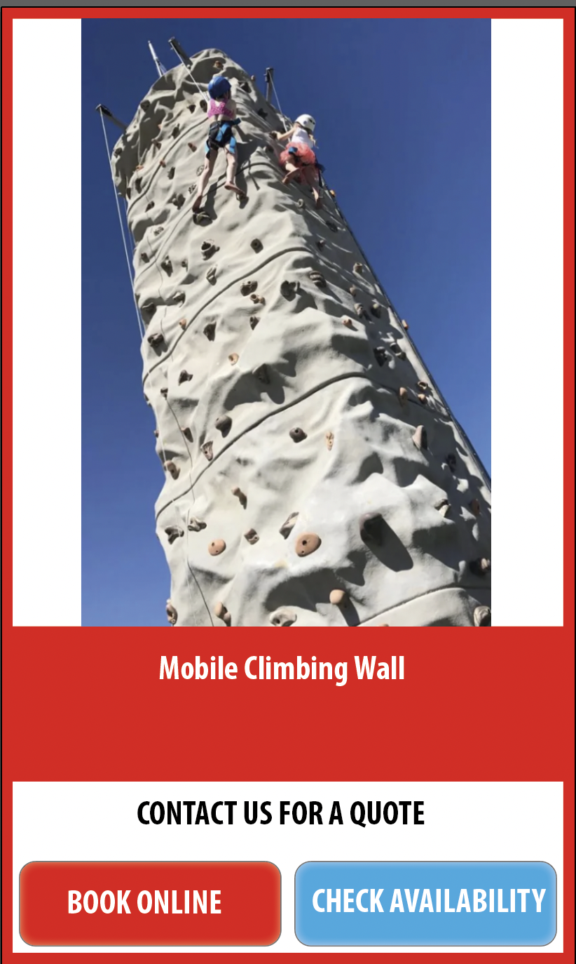Mobile Climbing Wall Hire