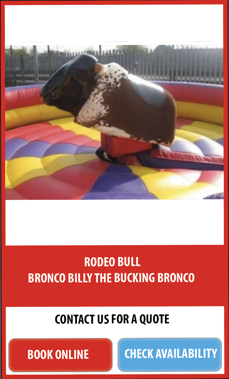 rodeo bull sporting inflatable